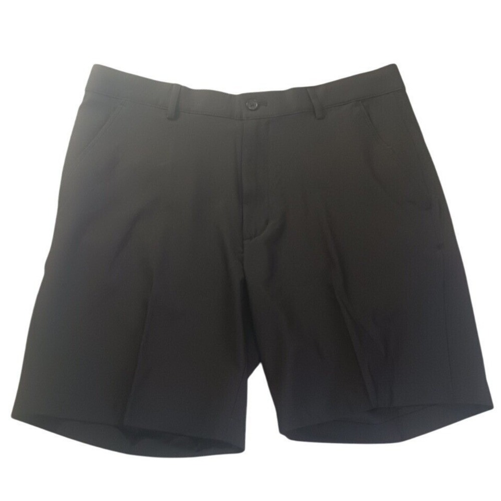 Greg Norman Golf Shorts Men's 34 Performance Stretch Black Flat‎ Front Active